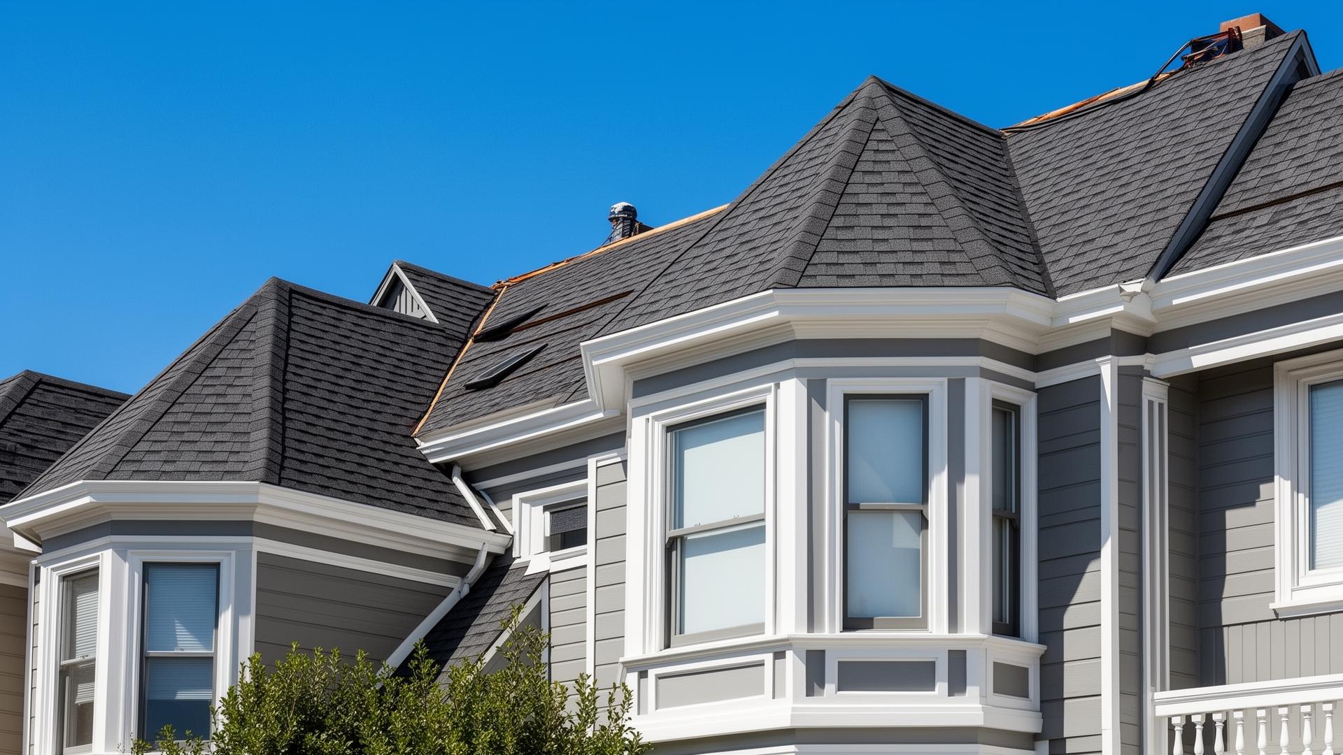 Completed San Francisco home with new architectural shingle roof by Ace Roofing
